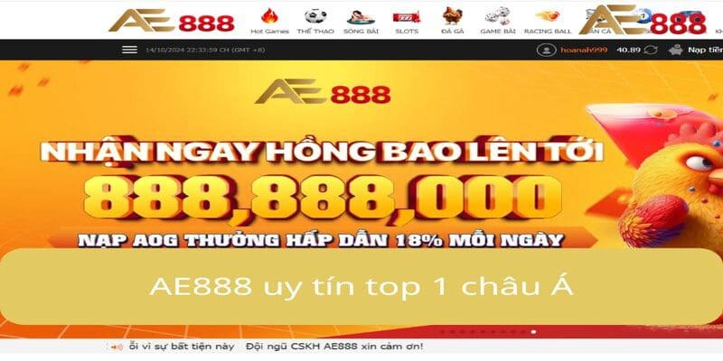 ae888 là nhà cái trực tiếp uy tín top 1 châu á